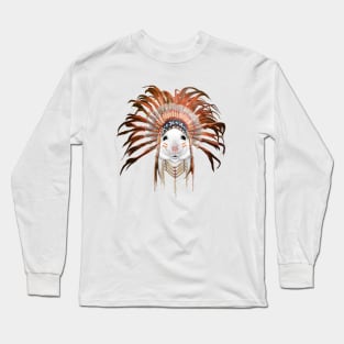 Orange Feather Mouse Long Sleeve T-Shirt